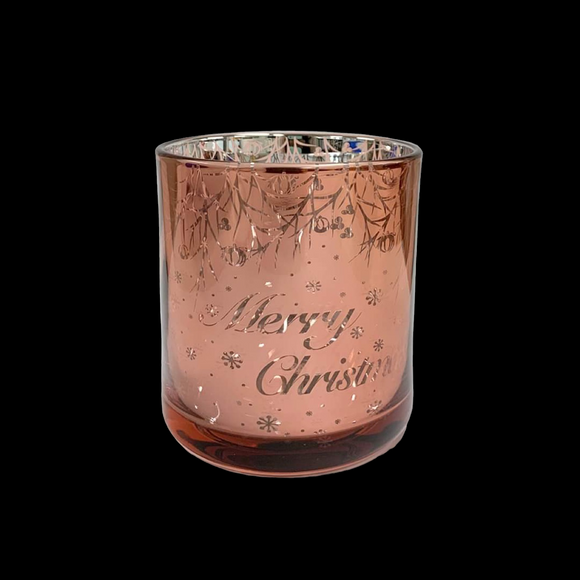 TAFF Large Vogue Candle – Merry Christmas Rose Gold - NEW